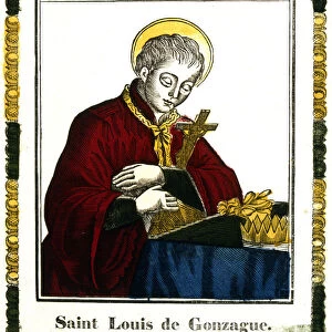 St Louis of Gonzaga, 16th century Italian saint and protector of young students, 19th century