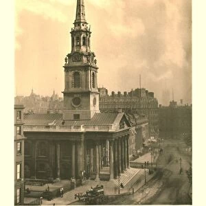 St Martin-in-the-Fields, View from the North West, mid-late 19th century. Creator: Unknown
