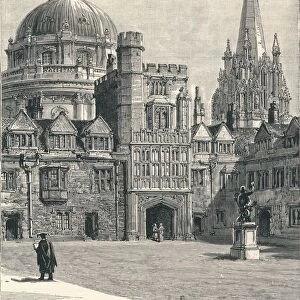 St Marys Church and the Radcliffe, from the quadrangle, at Brasenose, 1896