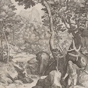 St Onuphrius in the Wilderness, 1574. Creator: Cornelis Cort