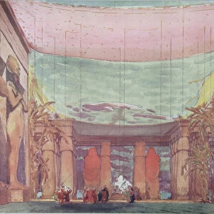 Stage design for the ballet Cleopatre, 1909. Artist: Bakst, Leon (1866-1924)