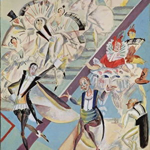Stage design for the operetta Girofle-Giroflia by Ch. Lecocq, 1922. Artist: Yakulov, Georgi Bogdanovich (1884-1928)