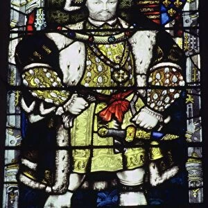 Stained glass depiction of King Henry VIII of England, Canterbury Cathedral