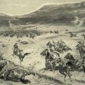 The Last Stand Made By The Boers Before Kimberley-Charge of British Cavalry, 1900