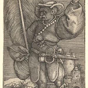 Standard Bearer with Raised Left Hand, early 16th century. Creator: Barthel Beham