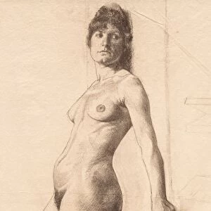 Standing Nude Model. Creator: Otto H. Bacher (American, 1856-1909)