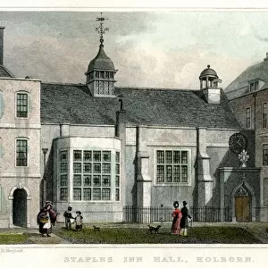 Staple Inn Hall, Holborn, London, 1830. Artist: HW Bond