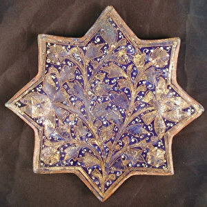 Star-Shaped Tile, Iran, second half 13th-14th century. Creator: Unknown