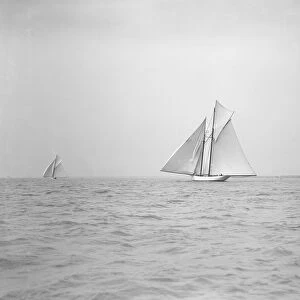 Start of Cowes to Weymouth Race, August 1911. Creator: Kirk & Sons of Cowes