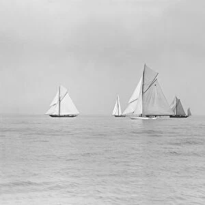 Start of Cowes to Weymouth Race, August 1913. Creator: Kirk & Sons of Cowes