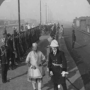 State arrival of the Maharaja of Benares at Delhi, India, 1912. Artist: HD Girdwood