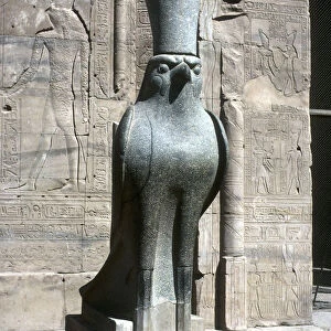 Statue of the god Horus, Temple of Horus, Edfu, Egypt, Ptolemaic Period, c251 BC-c246 BC