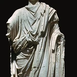 Statue of a Roman citizen with a toga, 1st century BC