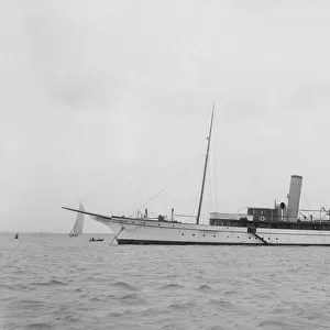 Steam yacht at anchor. Creator: Kirk & Sons of Cowes