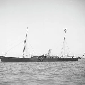 The steam yacht Boadicea at anchor. Creator: Kirk & Sons of Cowes