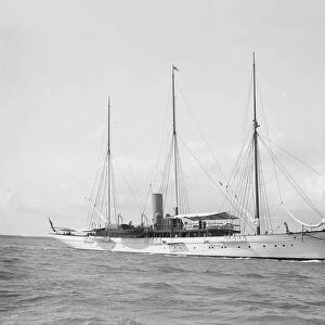The steam yacht Clementina, 1914. Creator: Kirk & Sons of Cowes