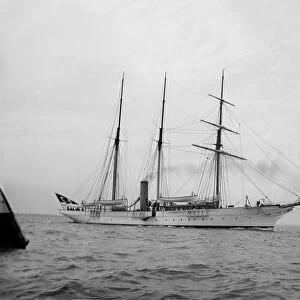 The steam yacht Cuhona under way. Creator: Kirk & Sons of Cowes
