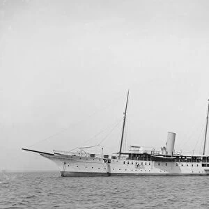 The steam yacht Honor at anchor. Creator: Kirk & Sons of Cowes