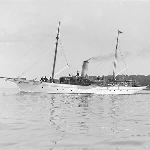 The steam yacht Morawel under way, 1912. Creator: Kirk & Sons of Cowes