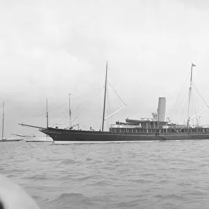 The steam yacht Rosabelle II 1912. Creator: Kirk & Sons of Cowes