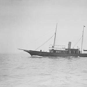 The steam yacht Sirocco, 1911. Creator: Kirk & Sons of Cowes