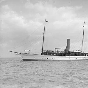 The steam yacht Sirocco II, 1911. Creator: Kirk & Sons of Cowes