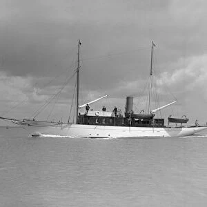 The steam yacht Ursula, 1911. Creator: Kirk & Sons of Cowes