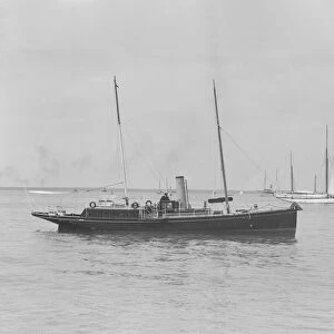 The steam yacht Volage under way. Creator: Kirk & Sons of Cowes