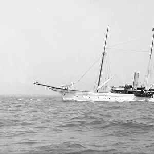 The steam yacht Winifred under way, 1914. Creator: Kirk & Sons of Cowes