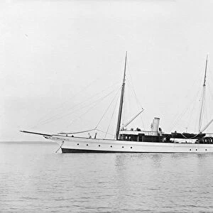 The steam yacht Wintonia at anchor, 1912. Creator: Kirk & Sons of Cowes