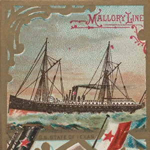 Steamship State of Texas, Mallory Line, from the Ocean and River Steamers series (N83