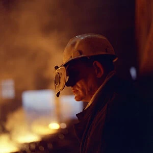 Steelworker, Newton Chambers, Chapeltown, Sheffield, South Yorkshire, 1971. Artist