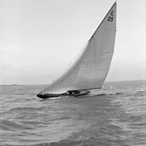 Stella sailing close-hauled, 1914. Creator: Kirk & Sons of Cowes