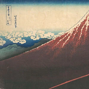 Storm below Mount Fuji (Sanka no haku u), from the series Thirty-six Views of Mount