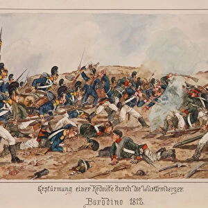 The storming of a Redoubt by the Wurttemberg troops. Borodino 1812