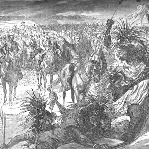 Storming of Sekukunis Stronghold: Sir Garnet Wolseley cheering on the Swazies, c1880