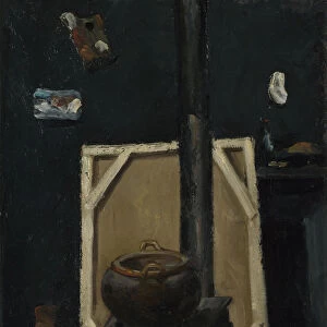 The Stove in the Studio, ca 1865. Artist: Cezanne, Paul (1839-1906)