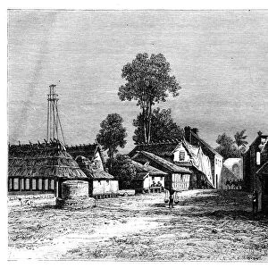 A street of Macassar, Celebes, Indonesia, 19th century. Artist: Hubert Clerget