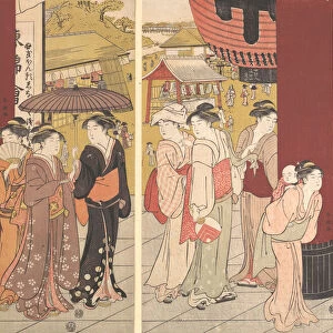 Street scene, ca. 1789. Creator: Katsukawa Shuncho