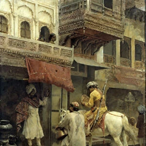 Street Scene in India, ca. 1885. Creator: Edwin Lord Weeks