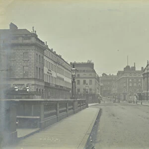Empty streets at Lancaster Place, seen from Waterloo Bridge, London, 1896