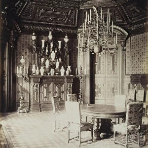 The Stroganov palace in Saint Petersburg. The dining room, 1860s. Artist: Bianchi, Giovanni (1812-1893)