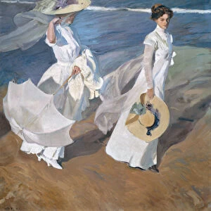 Strolling along the Seashore. Artist: Sorolla y Bastida, Joaquin (1863-1923)