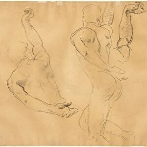 Studies of Male Nudes [verso], 1918-1919. Creator: John Singer Sargent