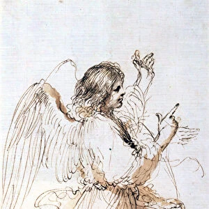 Study of an Angel, c1611-1666. Artist: Guercino
