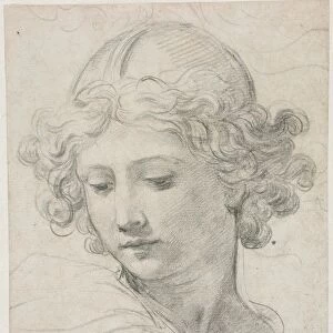 Study for the Head of St. Michael, 1633. Creator: Pietro da Cortona (Italian, 1596-1669)
