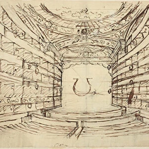 Study for Opera House, from Microcosm of London, c. 1808. Creator: Augustus Charles Pugin