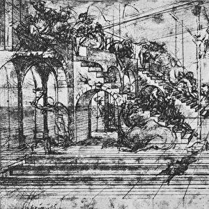 Study of the Perspective of the Background of the Adoration of the Magi, 1481 (1945). Artist: Leonardo da Vinci
