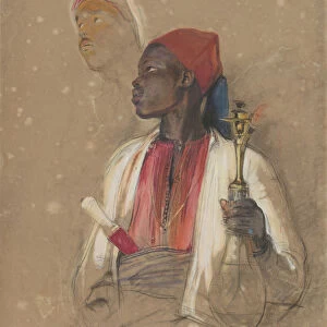 Study for The Pipe Bearer, 1841-51. Creator: John Frederick Lewis