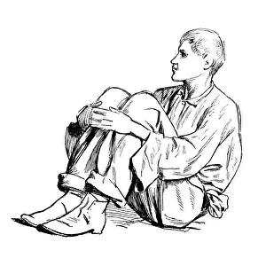 Study of a seated man, 1895